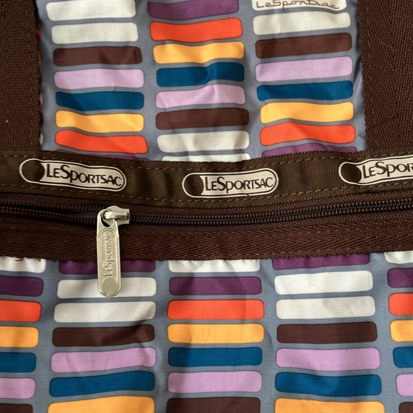 Lesportsac vintage brown travel weekender - Picture 3 of 12